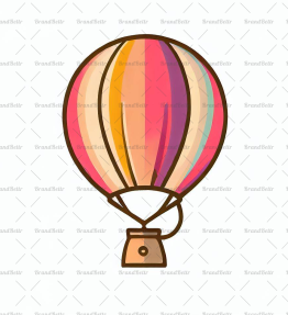 Verspielter Heißluftballon